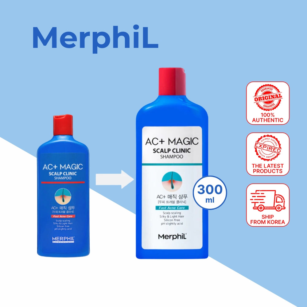 Merphil Salicylic Acid Shampoo 300ml - Scalp Care for Anti-Dandruff & Oil Control