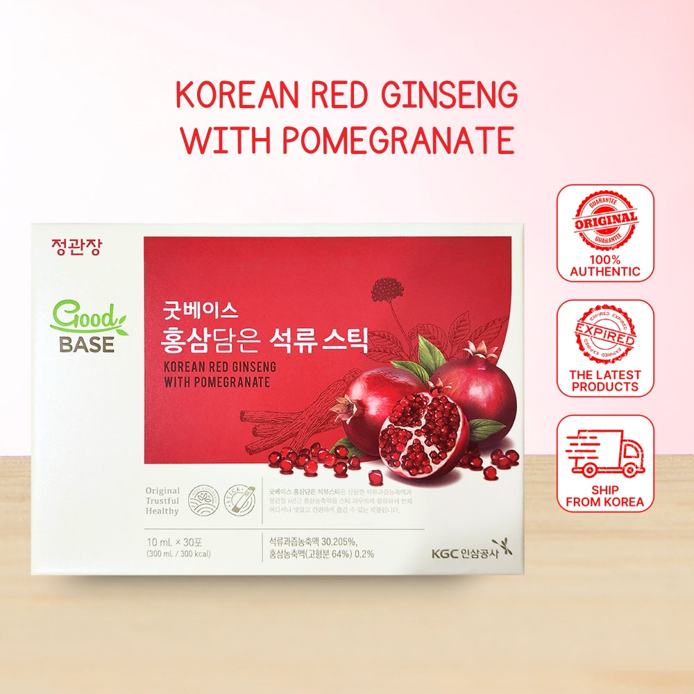 Cheong Kwan Jang Korean Red Ginseng & Pomegranate 10ml x 30 Sticks - Health Supplement & Energy Boost