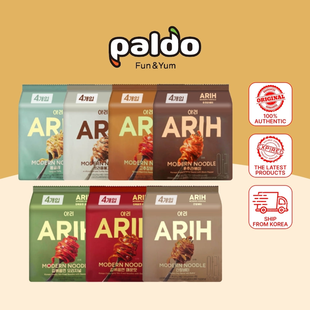 [Paldo] ARIH Modern Korean Ramen 4 Packs 7 Types / Official BTS Collaboration K-Noodle