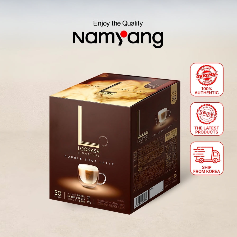NAMYANG Lookas9 Signature Double Shot Latte - 50 Packets, 14.9g Each Coffee Sachet
