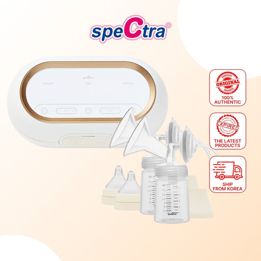 Spectra Dual Compact Electric Breast Pump | Hospital Grade for Dual Breastfeeding(2 bottle set)