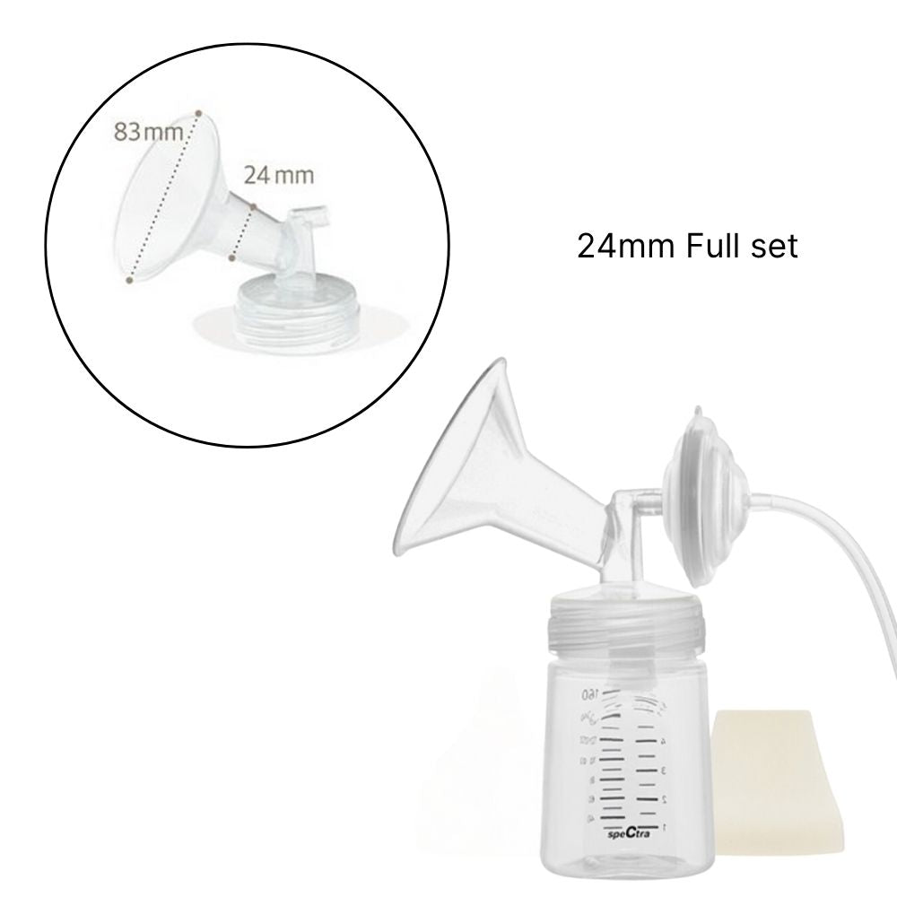 Spectra Premium Wide 24mm Full Set Accessories Kit | Complete Breast Pumping Solution