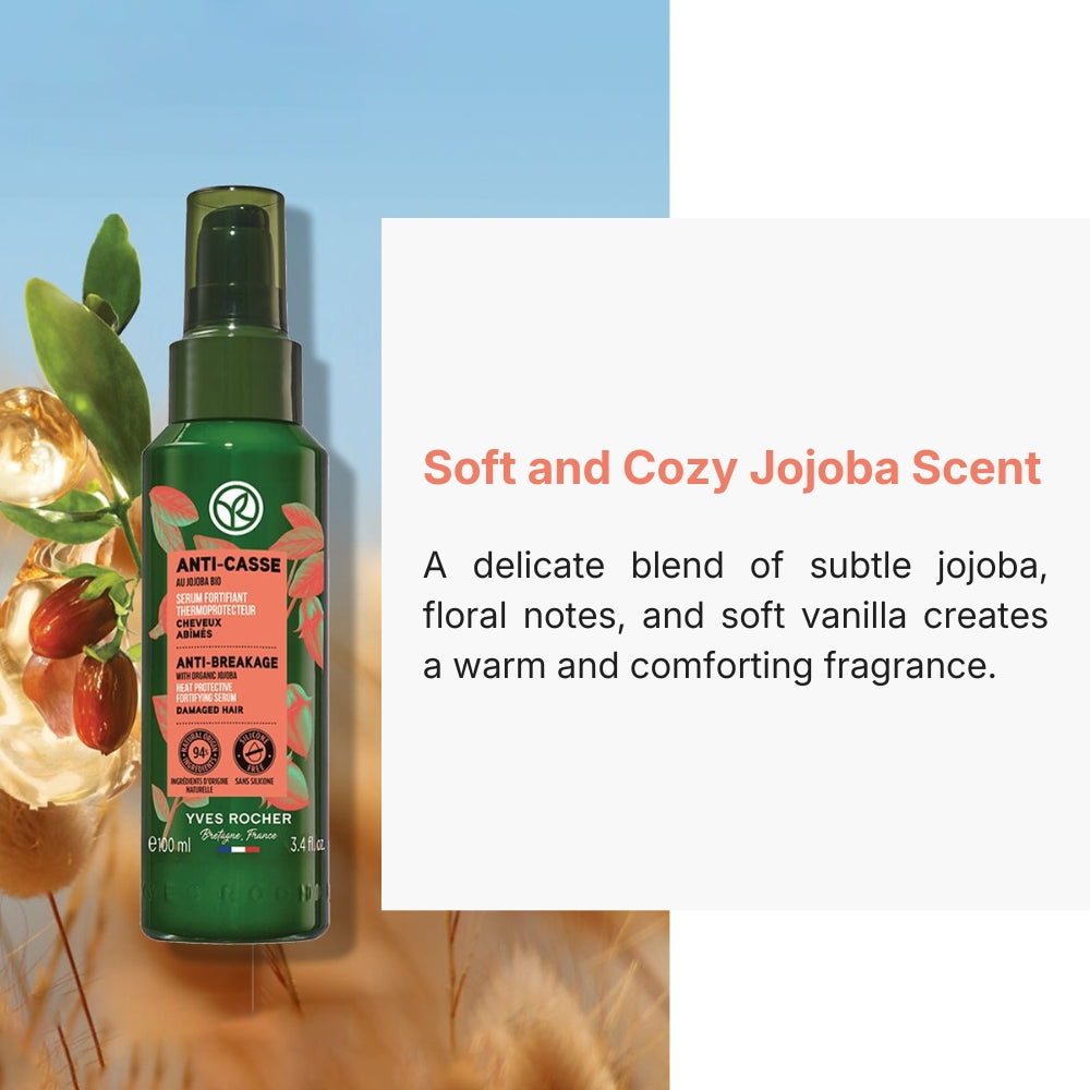 Yves Rocher Jojoba Repair Fortifying Hair Serum 100ml | Heat Protection