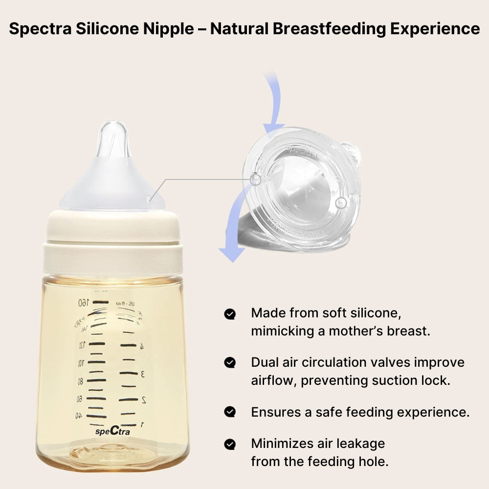 Spectra PPSU Feeding Bottle 160ml / 260ml & Extra Teats | Breastfeeding & Newborn Essentials